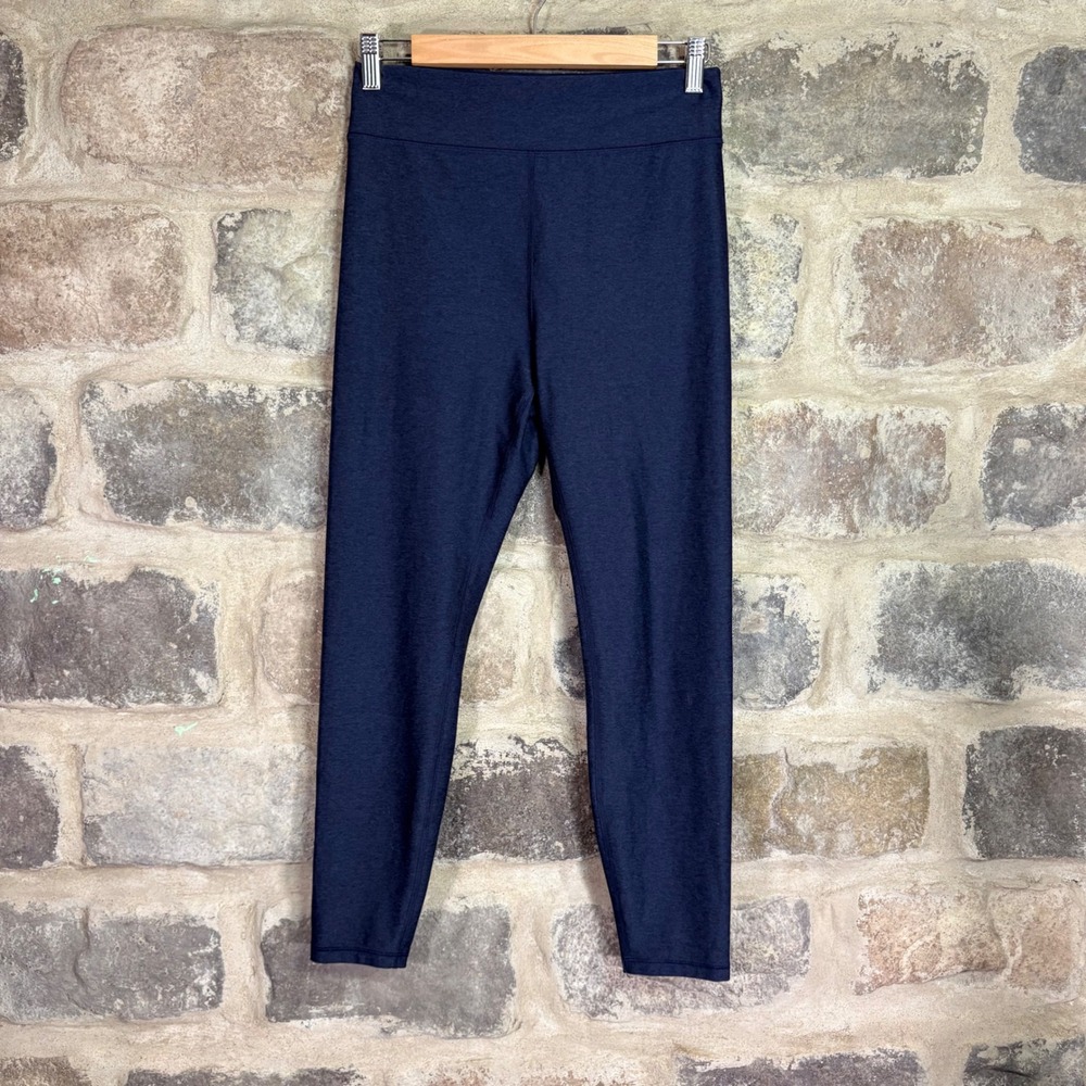 Old Navy Womens Cloud Plus 7/8 Go-Dry Leggings Dusk Navy Heather Size Medium